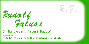 rudolf falusi business card